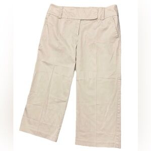 Vintage AB Studio Women's Tan Wide-Leg Cropped Pants Size 10